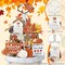 Citrus; 18-Piece Fall Tiered Tray Decor Set – Rustic Pumpkin & Maple Leaf Wooden Signs, “Hello Fall” Farmhouse Tabletop Decorations for Kitchen, Dining Table, Mantel & Autumn Home Styling; Category:Fall Tabletop Decor; Image:5